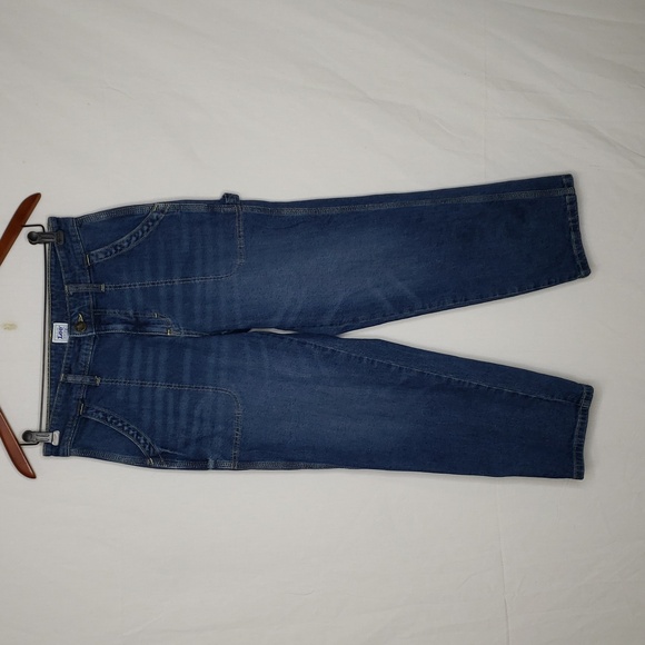 Lee Denim - Lee Carpenter Slim Straight Cargo Cotton Pants Size 4 Y2K Retro Medium Wash Blue